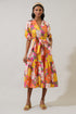 Milley Floral Wynette Tiered Midi Dress